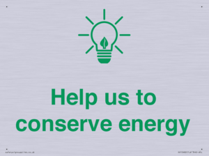 Help us to conserve energy 